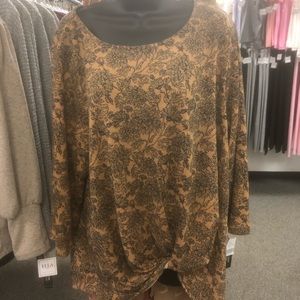 Zac & Rachel Long Sleeve Flower Print Top